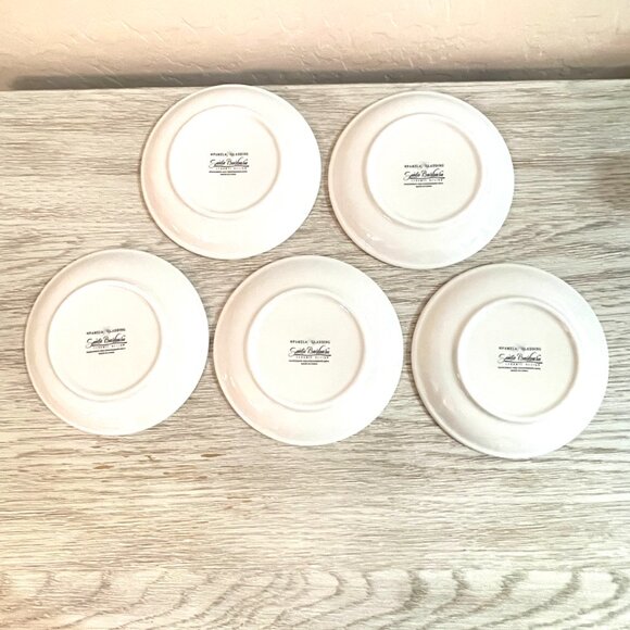 New Fall Leaf Plates Set of 5 Pamela Gladding Santa Barbara Ceramic Design - Picture 3 of 8